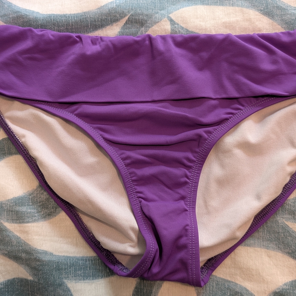 a.n.a Purple Fold-Over Bikini Bottom